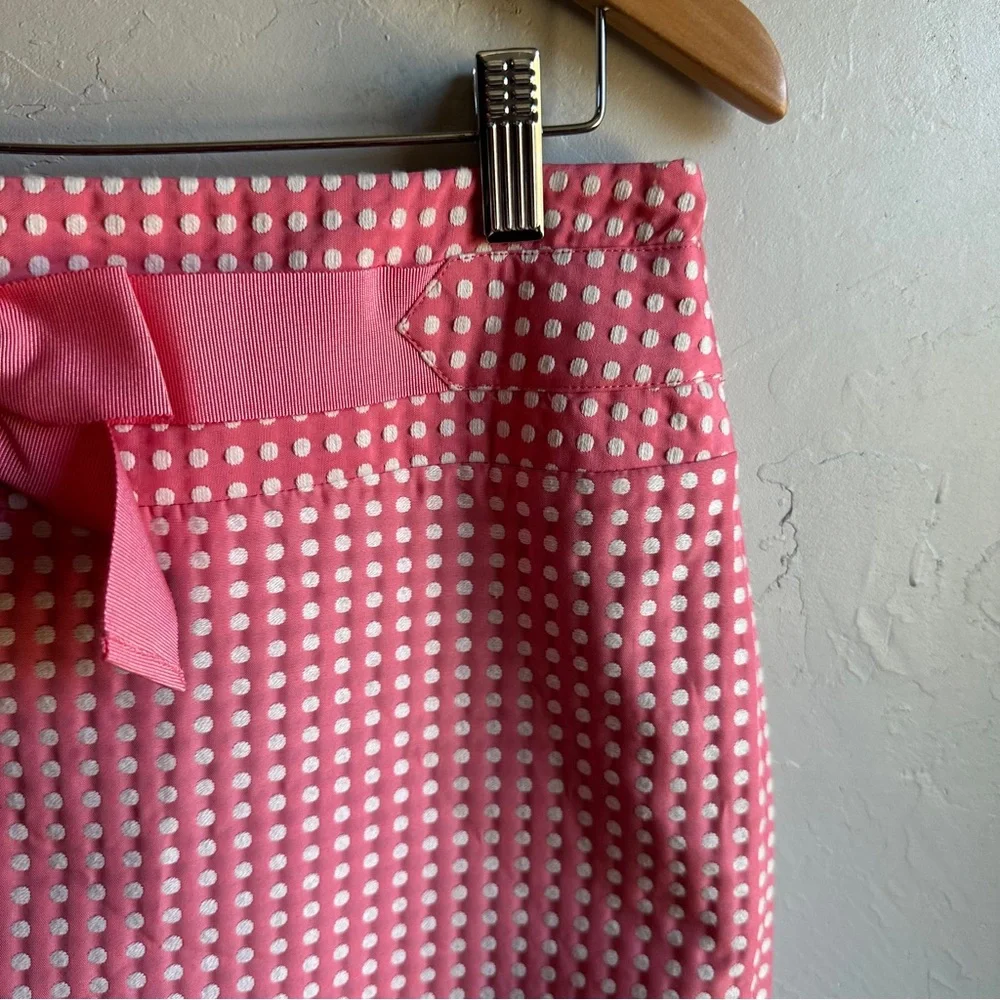 Pink Polka Dot Skirt Coquette Y2K Preppy Girly Bow Mini Cottagecore Loft‎ Sz 10